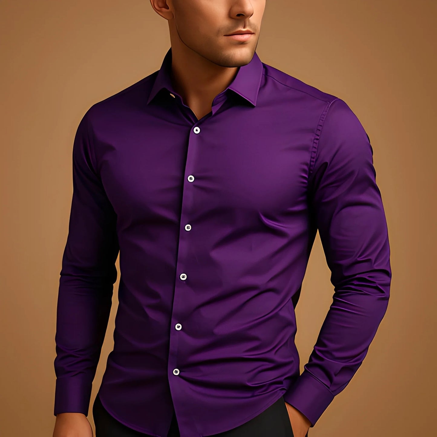 Men's Shirt Business Button Down Shirt