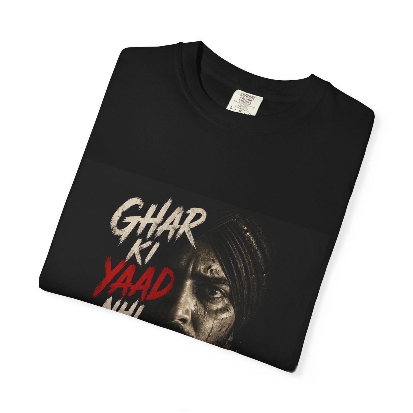 Ghar Ki Yaad Nahi Aayi Jassi Tee — Garment-Dyed Vintage Portrait T-Shirt