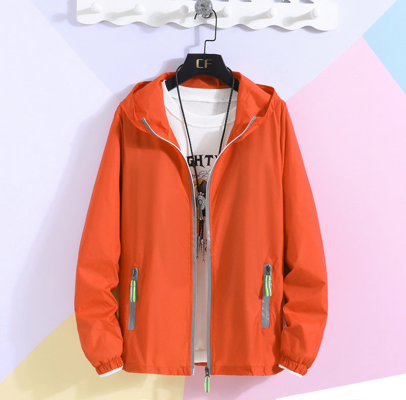 Reflective Zipper Sun Protection Clothes Men's Fishing Clothes