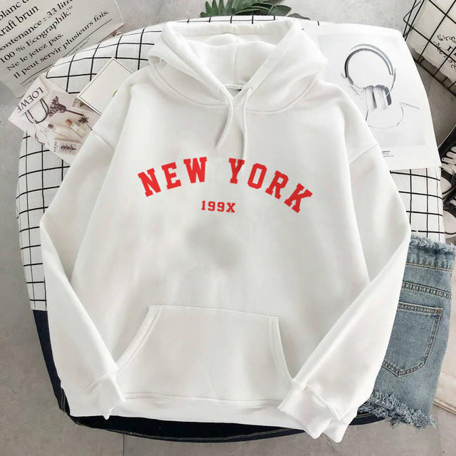 NEW Colors Sweatshirts Velvet Winter Women's NEW YORK