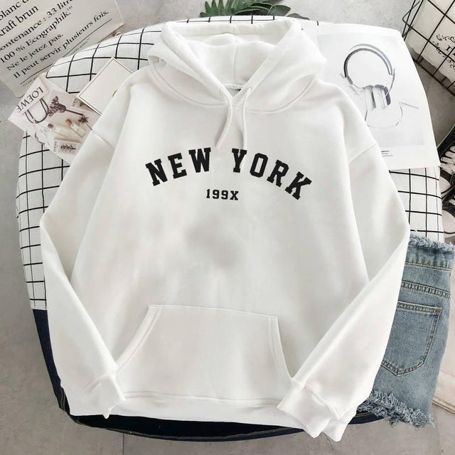 NEW Colors Sweatshirts Velvet Winter Women's NEW YORK