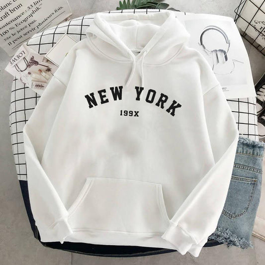 NEW Colors Sweatshirts Velvet Winter Women's NEW YORK