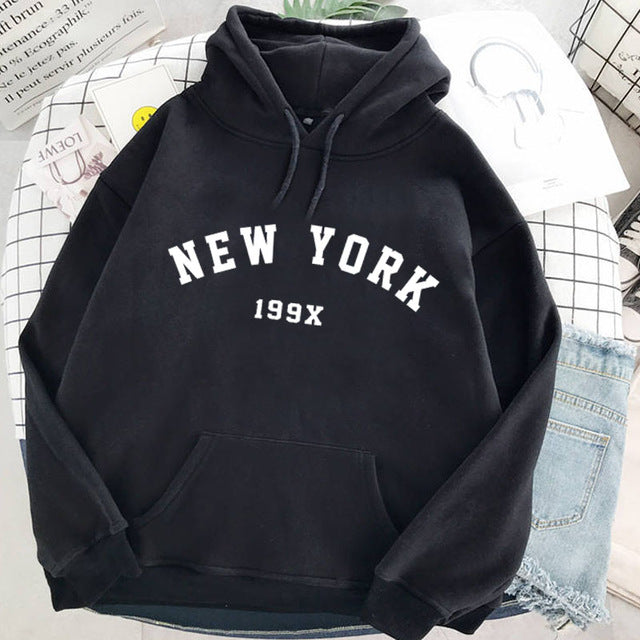 NEW Colors Sweatshirts Velvet Winter Women's NEW YORK