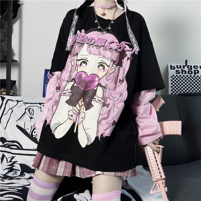 Wild Two-Dimensional Printing Fake Two T-Shirts