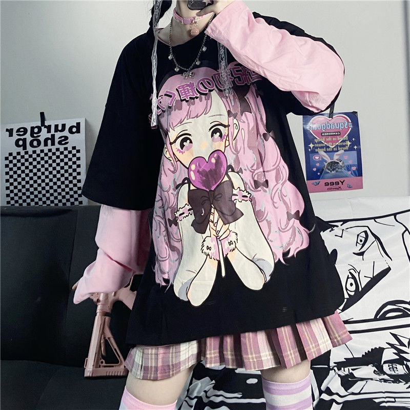 Wild Two-Dimensional Printing Fake Two T-Shirts