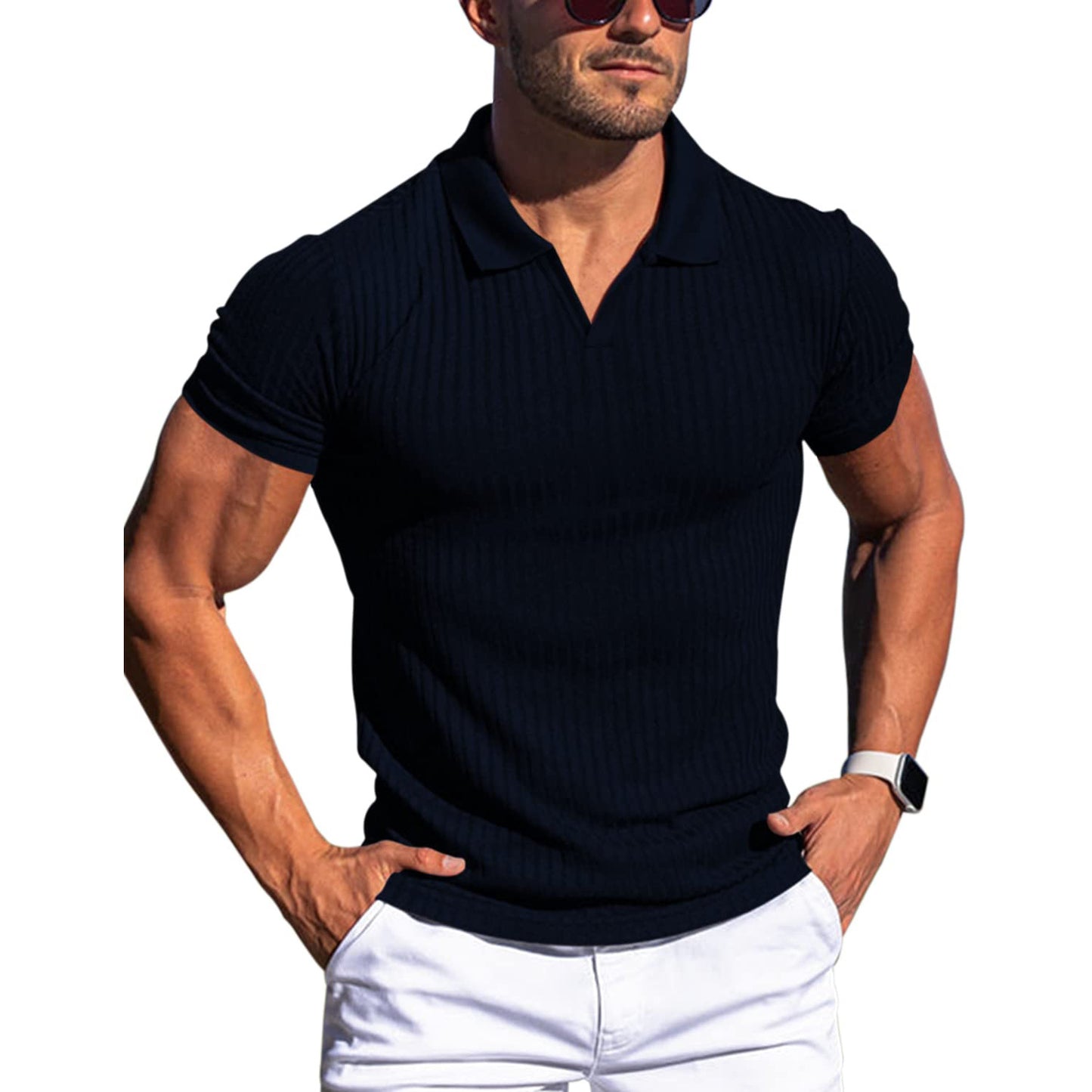 Polo Shirt Lapel V-neck