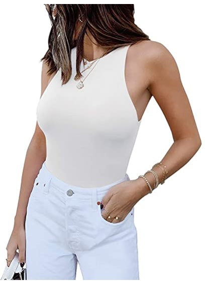 ReoRia Womens Sleeveless Halter Bodysuit