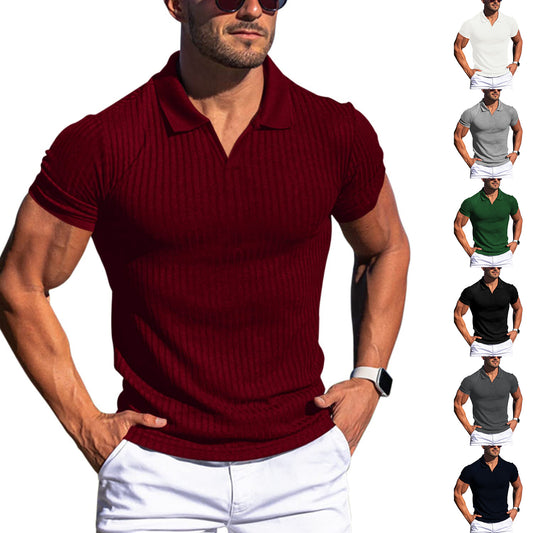 Polo Shirt Lapel V-neck