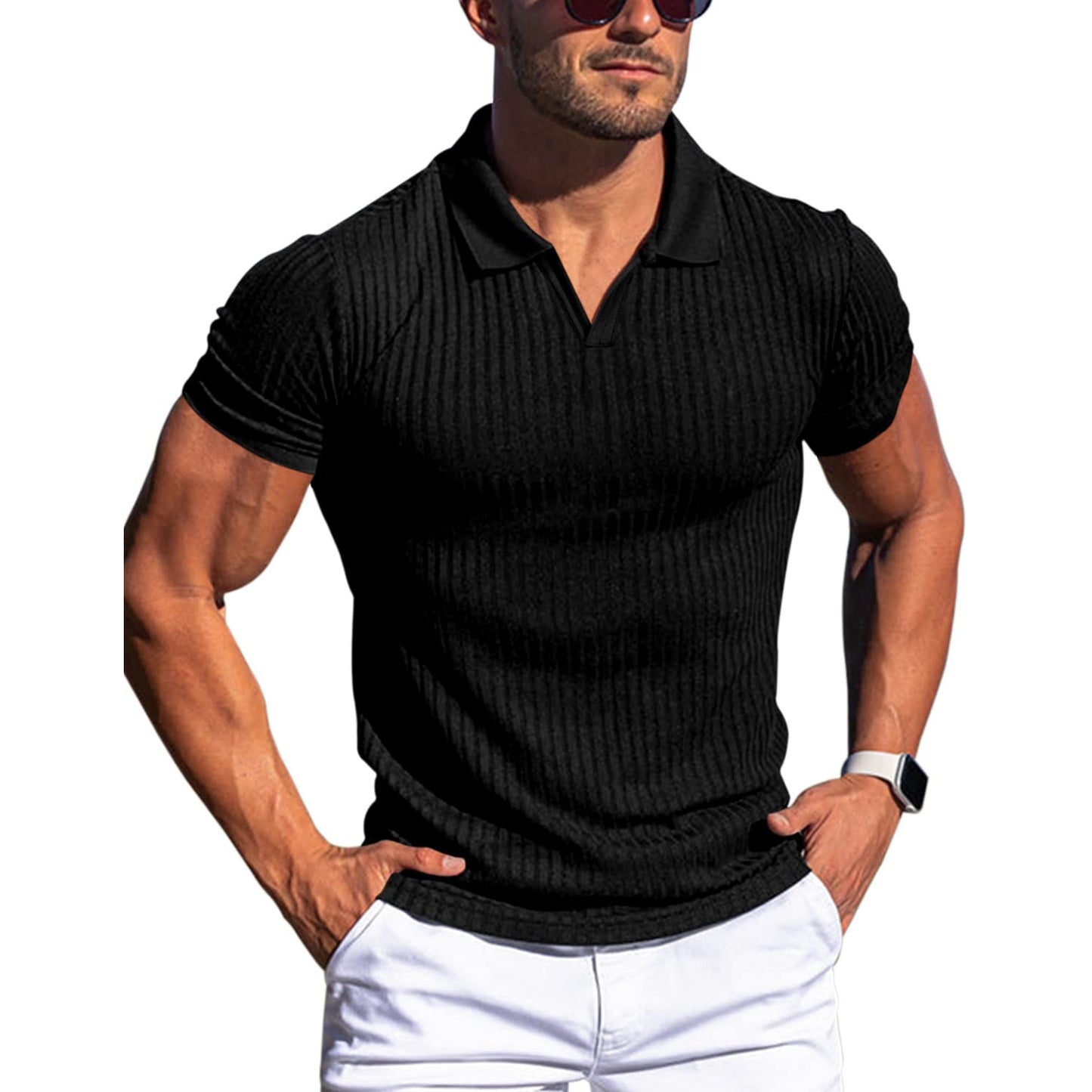 Polo Shirt Lapel V-neck