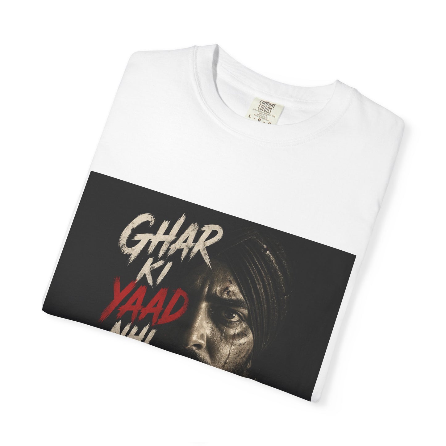 Ghar Ki Yaad Nahi Aayi Jassi Tee — Garment-Dyed Vintage Portrait T-Shirt