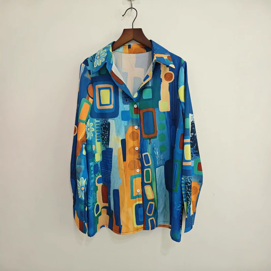 Womens 3D Printed Shirts With Floral Patterns