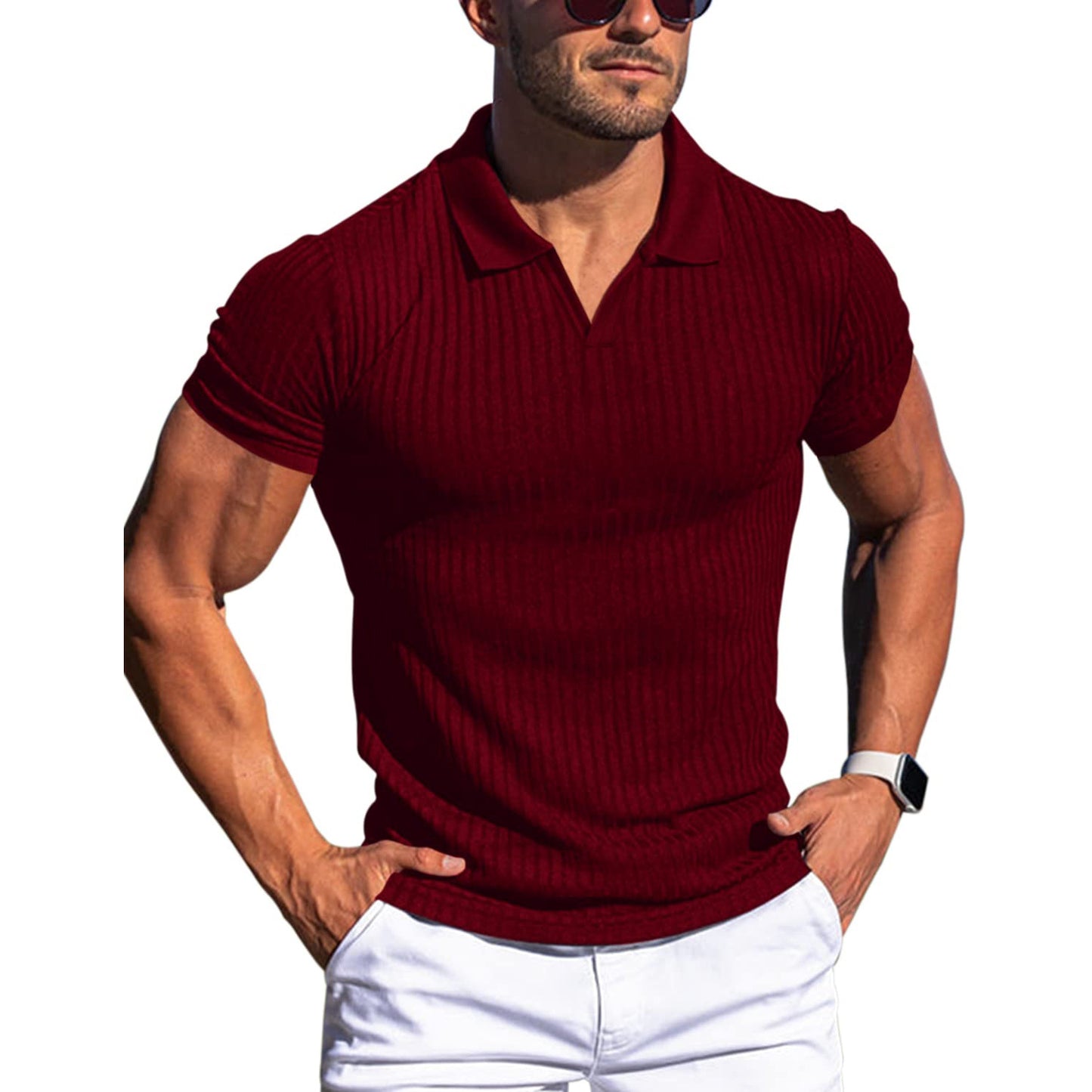 Polo Shirt Lapel V-neck