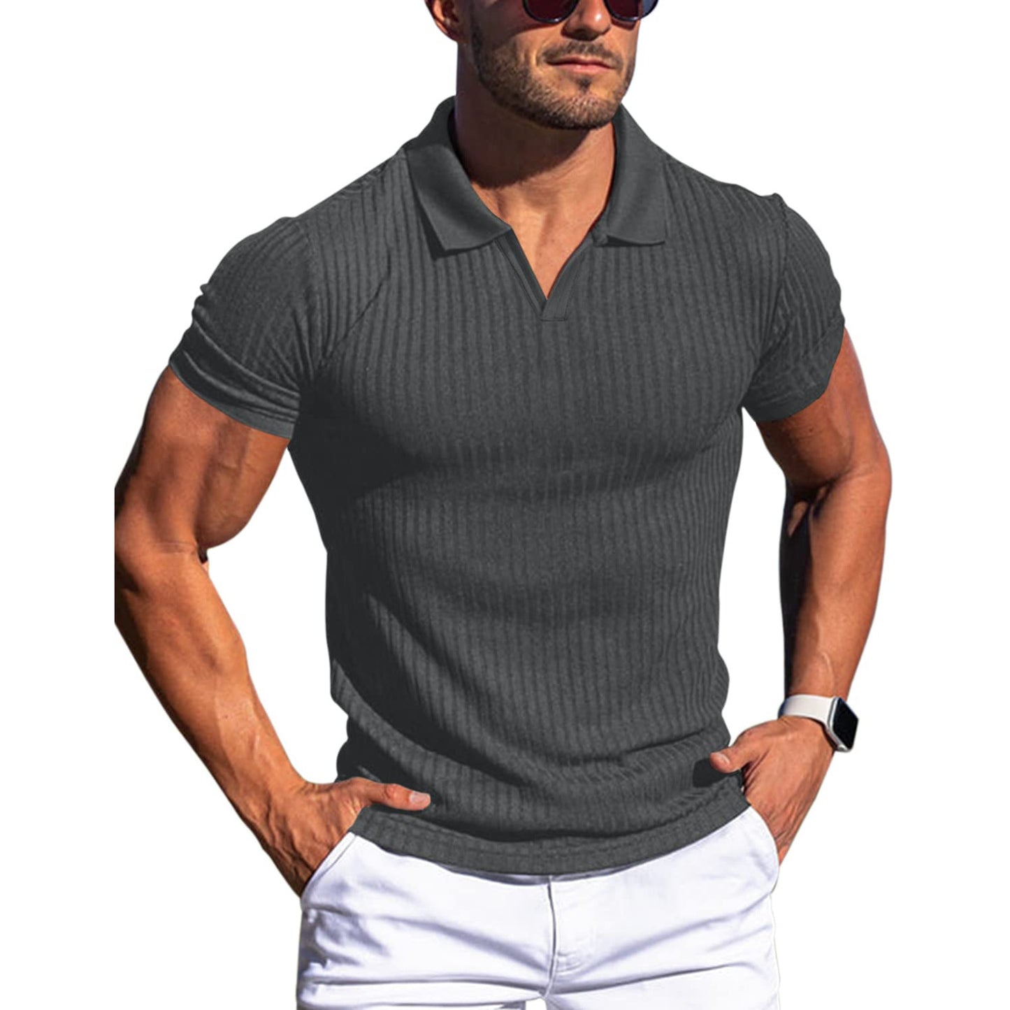 Polo Shirt Lapel V-neck