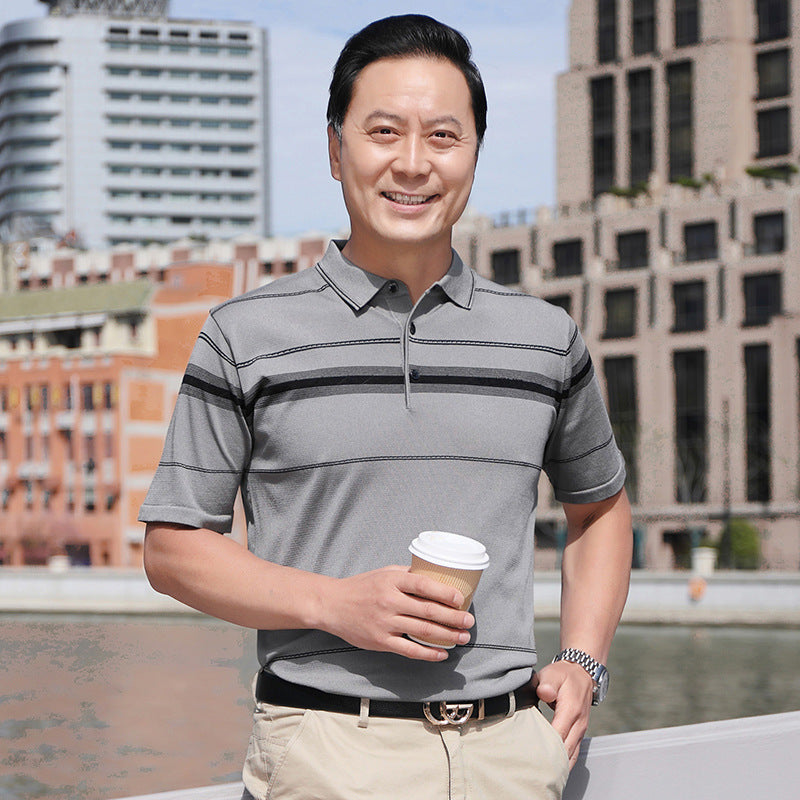 Men's Short Sleeved T Shirts For Middle Aged And Elderly People