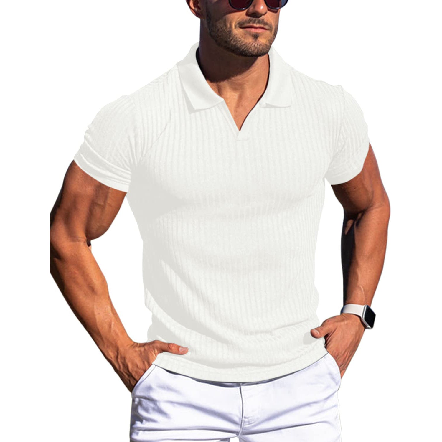 Polo Shirt Lapel V-neck