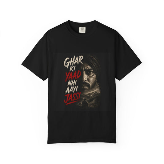 Ghar Ki Yaad Nahi Aayi Jassi Tee — Garment-Dyed Vintage Portrait T-Shirt