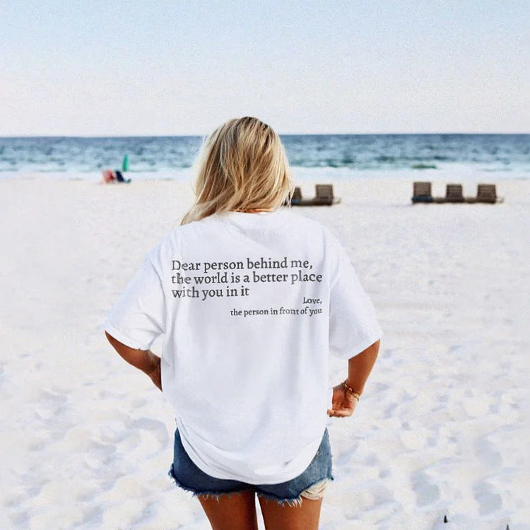 New Fashion Womens Letter T-Shirt