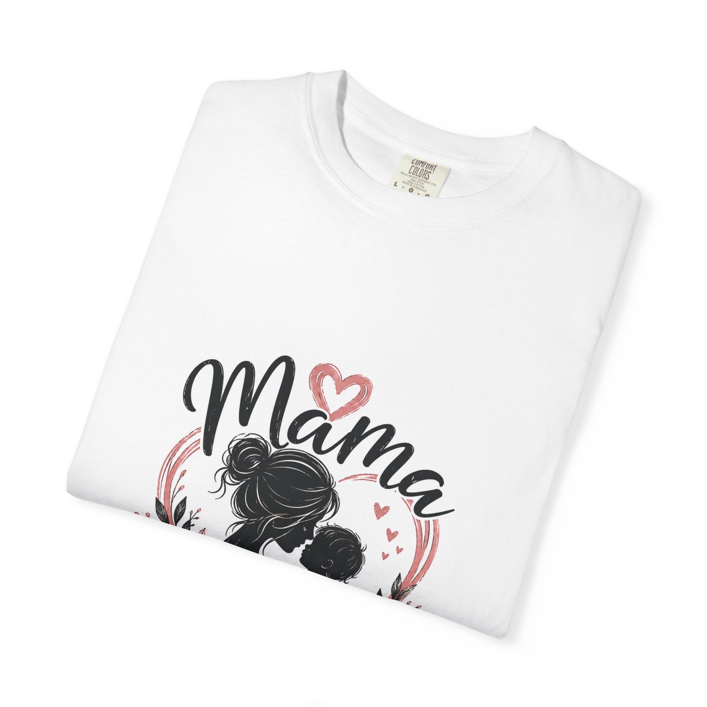 Mother & Child Silhouette Tee — Vintage Garment-Dyed Love & Gratitude T-Shirt I Mother's Day Tee