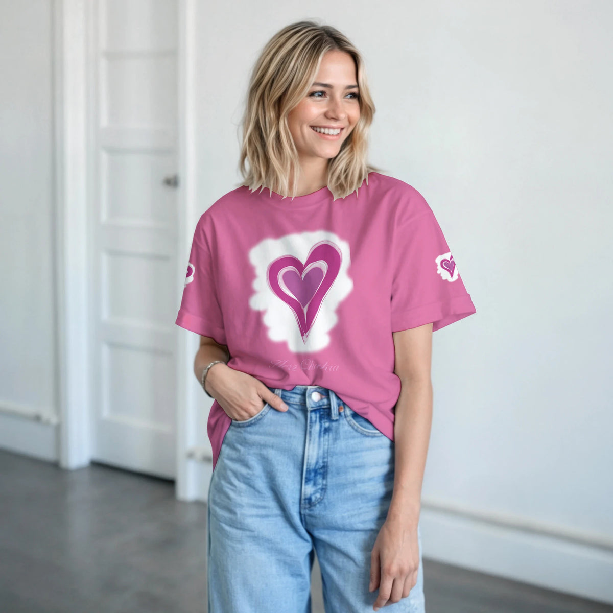 Foreign Trade Summer Short-Sleeve T-Shirts For Couples Men And Women