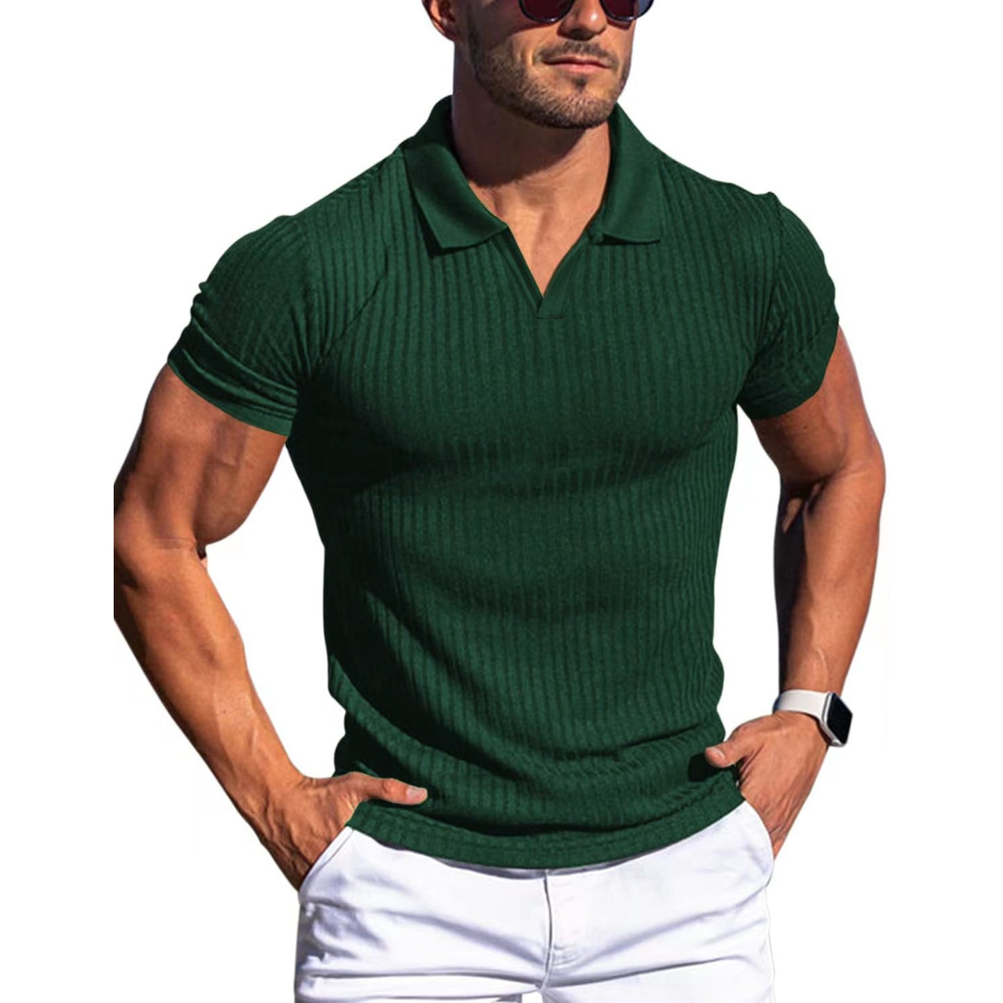 Polo Shirt Lapel V-neck