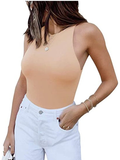 ReoRia Womens Sleeveless Halter Bodysuit