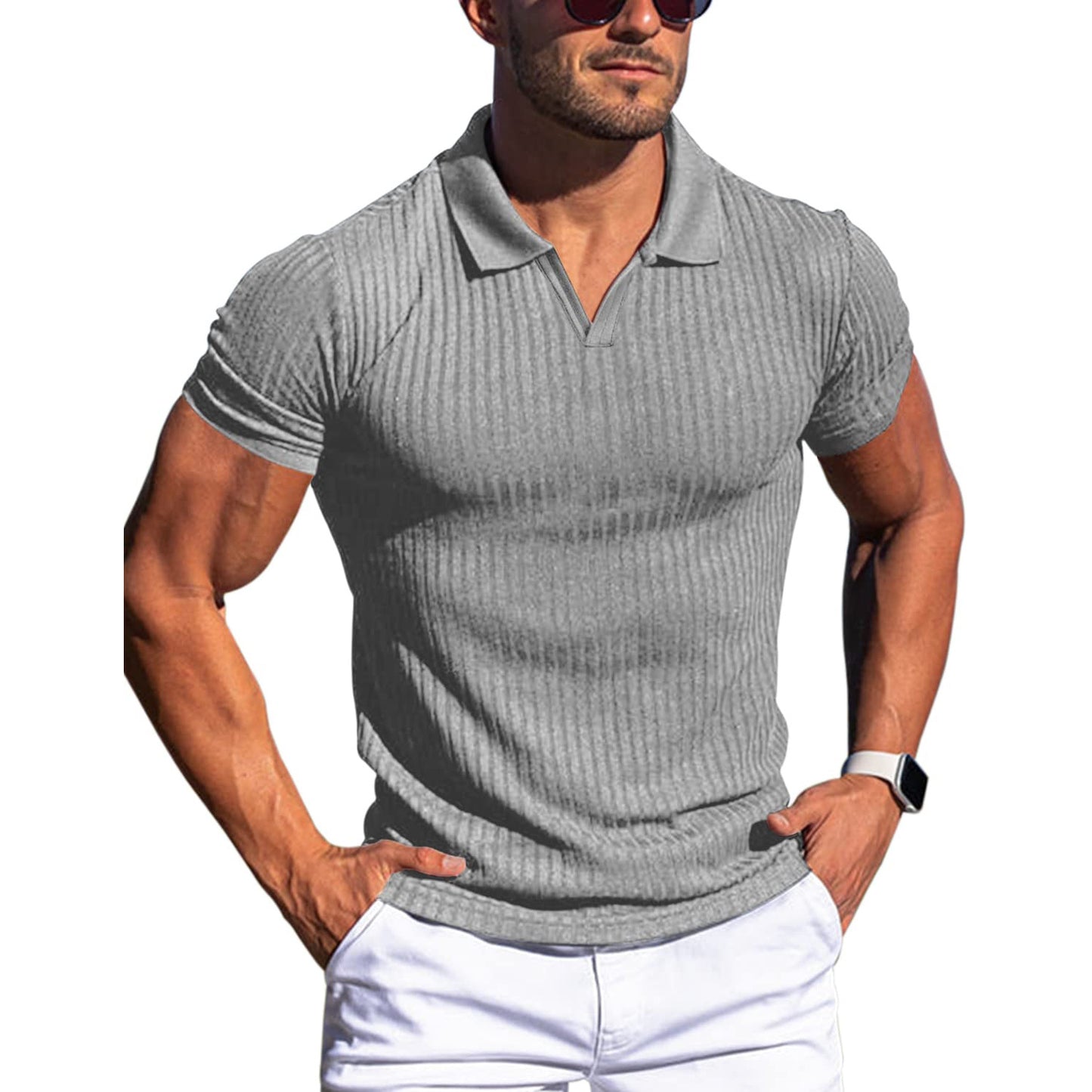 Polo Shirt Lapel V-neck