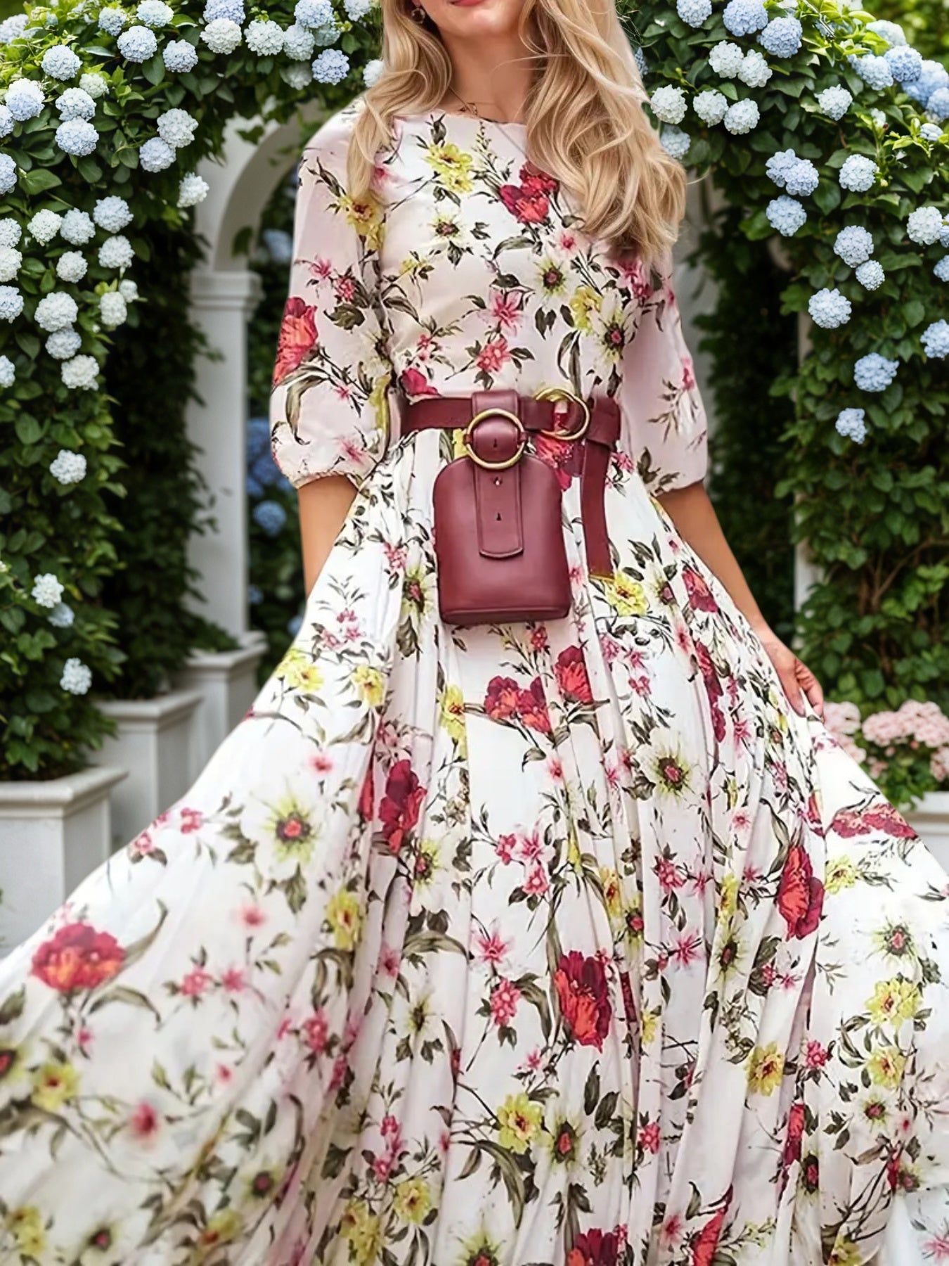 New Women’s Dresses, Flower Printed Dresses, Princess Dresses, Dresses