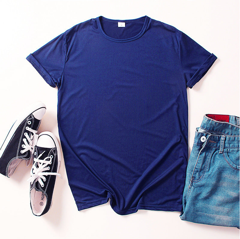 Summer Clothing Crew-neck Blank T-shirts For Men And Women